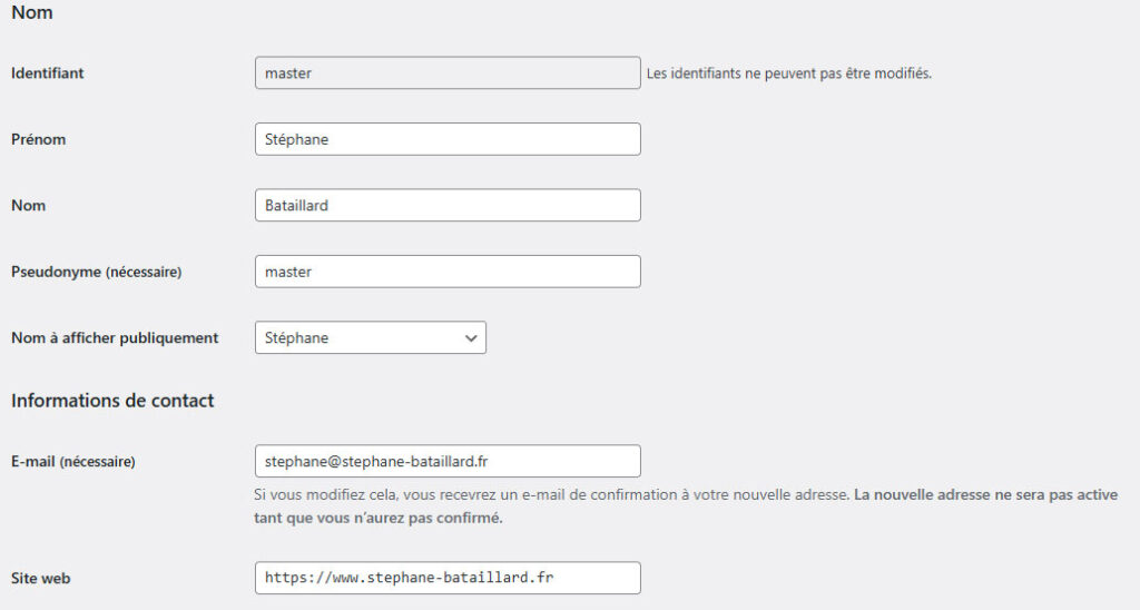 Réglages sécurité WordPress
